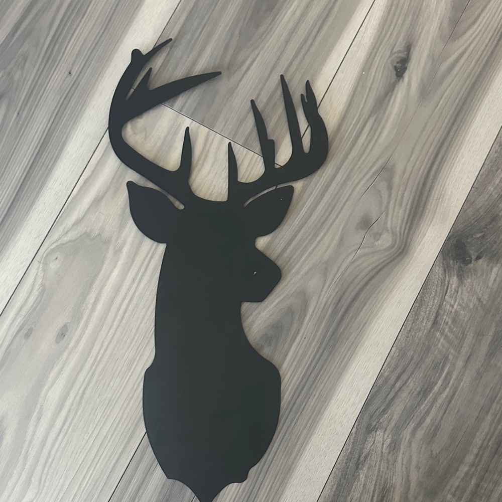 Black Deer Silhouette Wall Decor